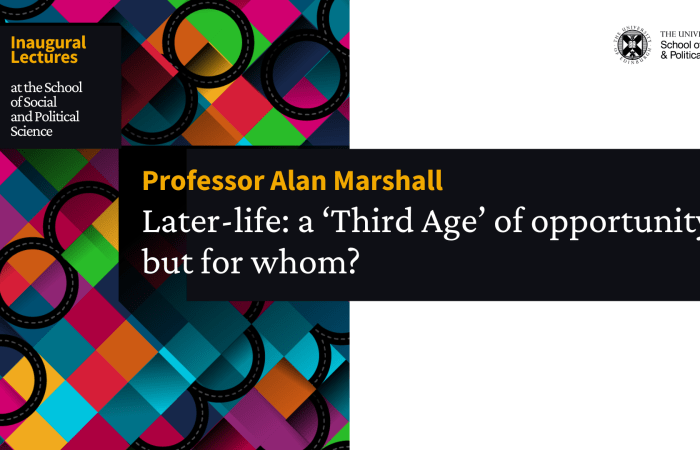 Decorative poster with the event title