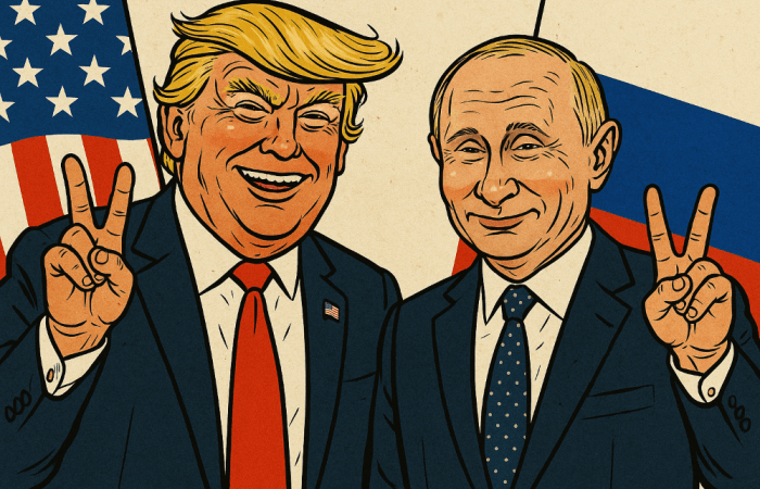 Trump and Putin poster