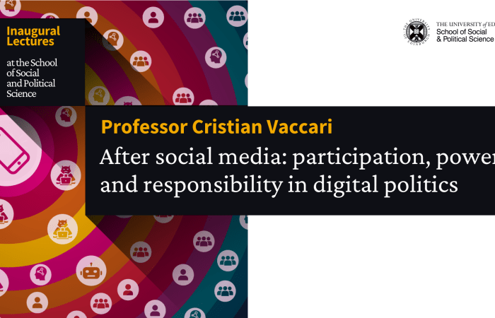 Poster for the inaugural lecture of Cristian Vaccari
