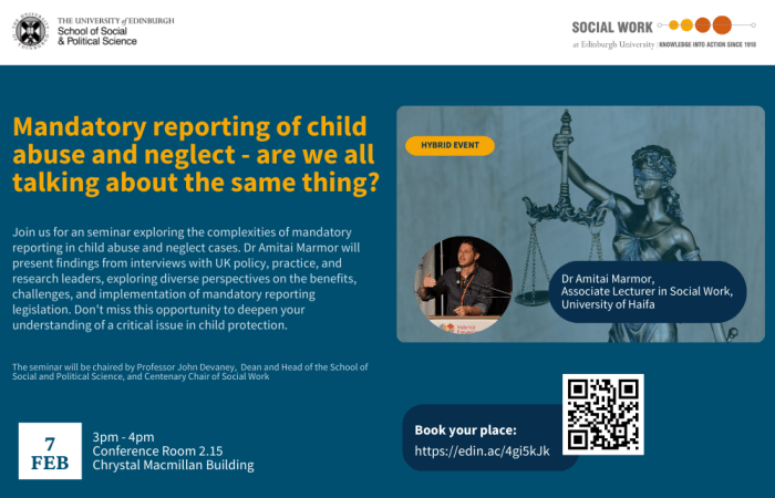 Decorative graphic with event title and information and a photo of the speaker