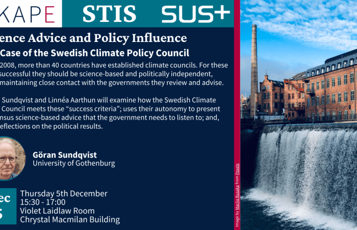 Science Advice and Policy Influence