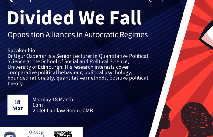Image of banner of the Q-Step Seminar: Divided We Fall