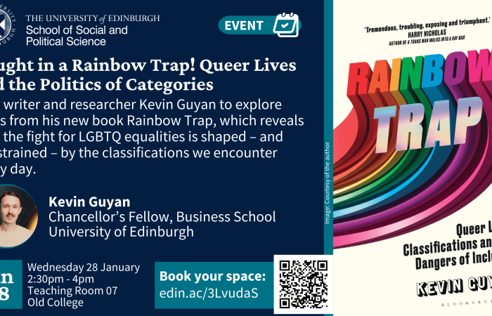 Details of the event which are also found in the main text, along with an image of the book cover and author