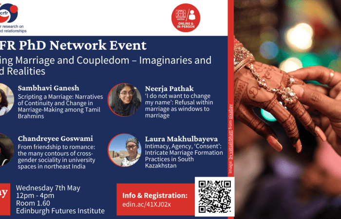CRFR PhD Network Event: Making Marriage and Coupledom – Imaginaries and Lived Realities