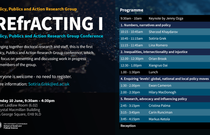 poster with the event information, as listed in the event description