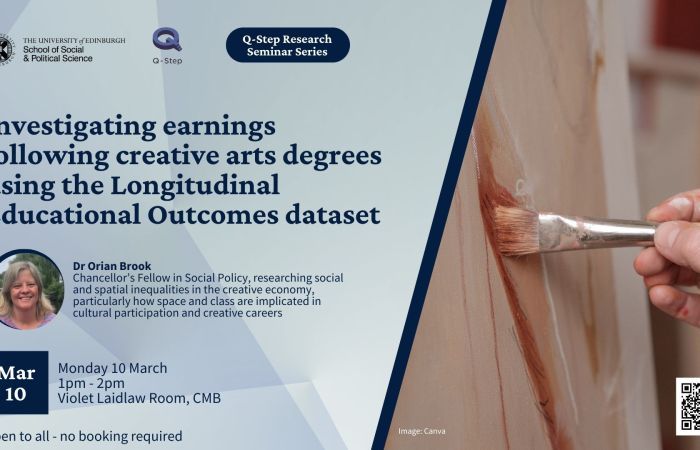 graphic with event information and image of speaker