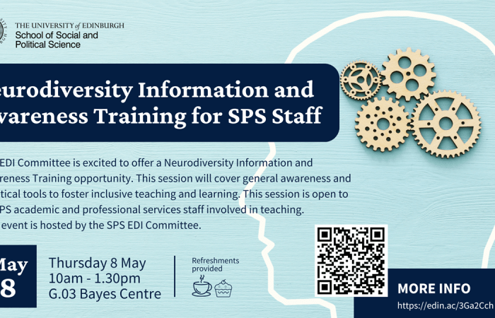 Graphic with event information and a decorative image