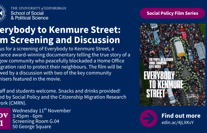 Image of film poster and text relating to the event
