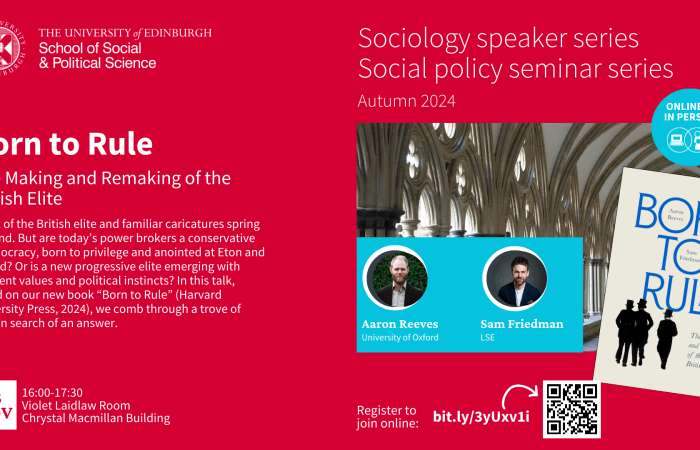 Sociology Speaker Series - 13 November