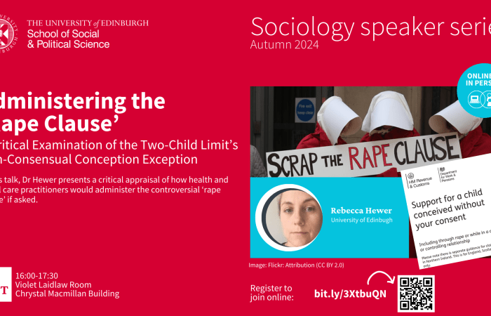 Sociology Speaker Series - 2 October
