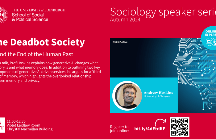 Sociology Speaker Series - 23 October