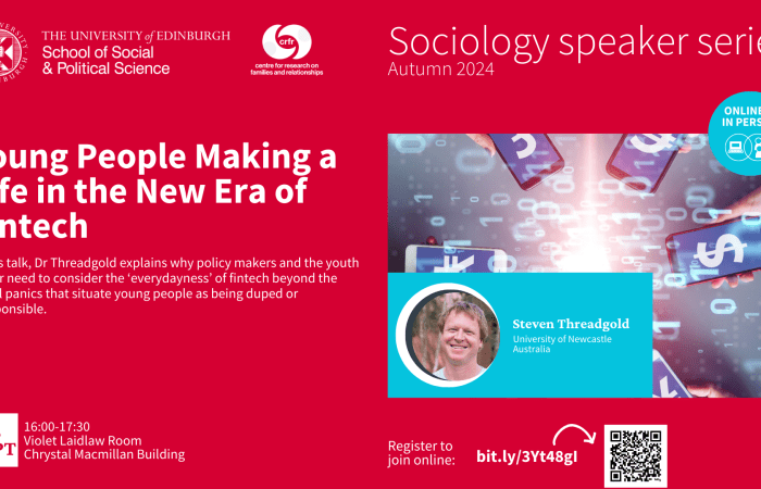 Sociology Speaker Series - 25 September