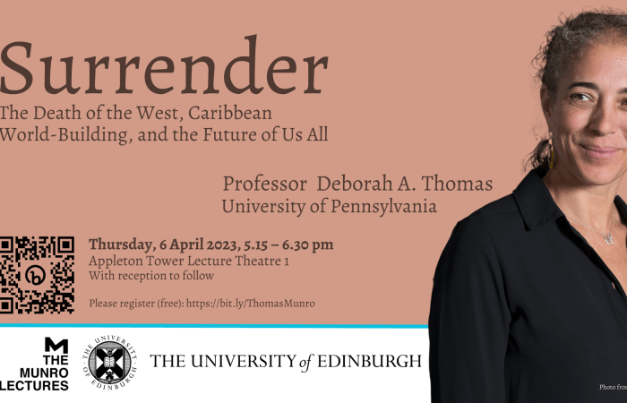 Poster of Deborah Thomas's Munro Lecture