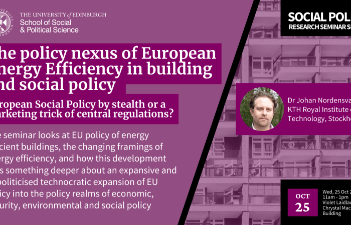 The policy nexus of European Energy Efficiency in building and social policy