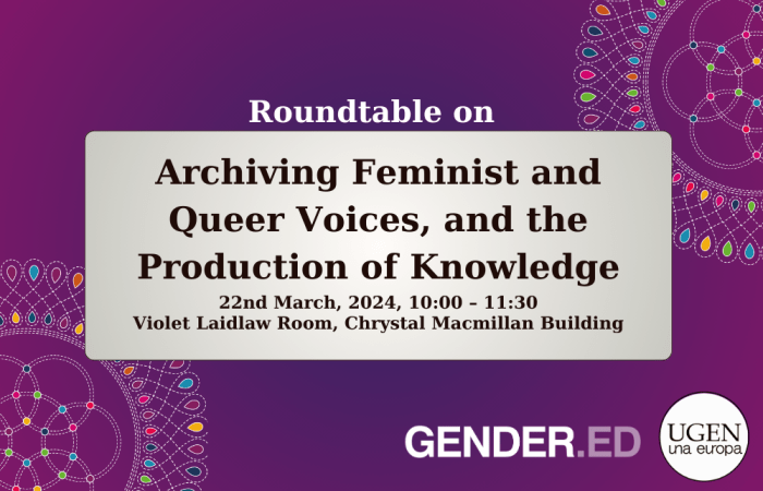 Poster for: Archiving Feminist and Queer Voices, and the Production of Knowledge