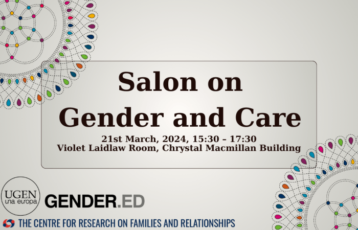 Poster for Salon on Gender and Care