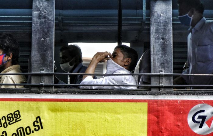 A bus during the Covid-19 outbreak in Kochi, Kerala. Credit: Getty/OscarEspinosa