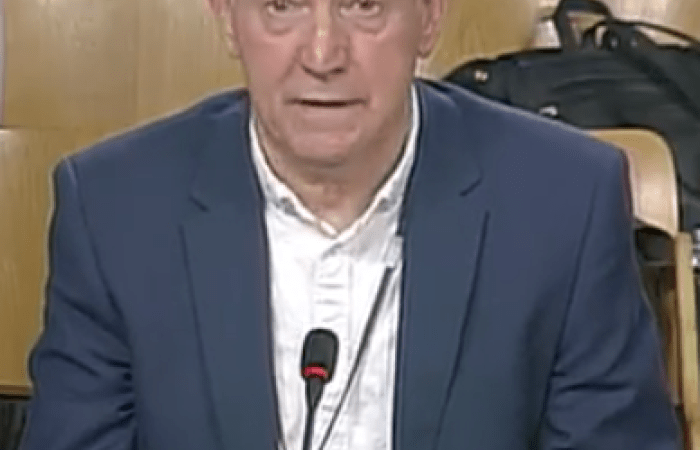 Me at Scottish Parliament Committee